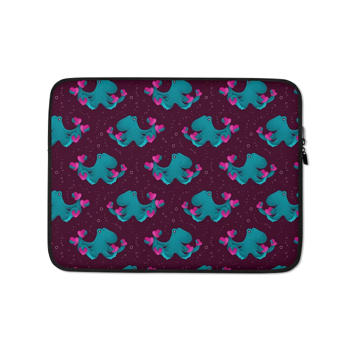 Octopus and Hearts Laptop Sleeve product image (1)