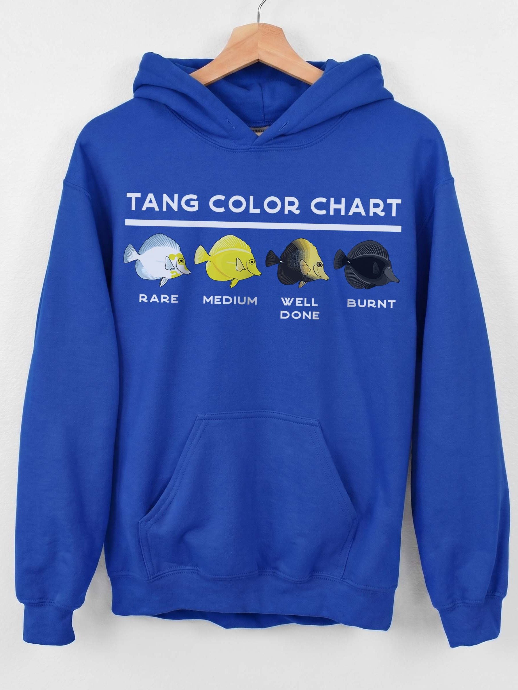 Sailfin Tang Color Chart Hoodie for Reef Aquarium Lovers product image (1)