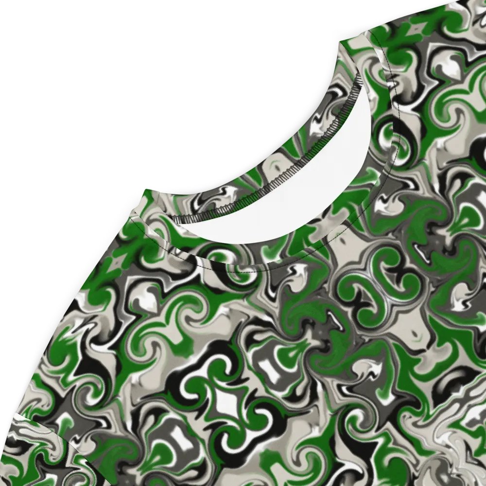 Green Baroque T-Shirt Dress product image (6)