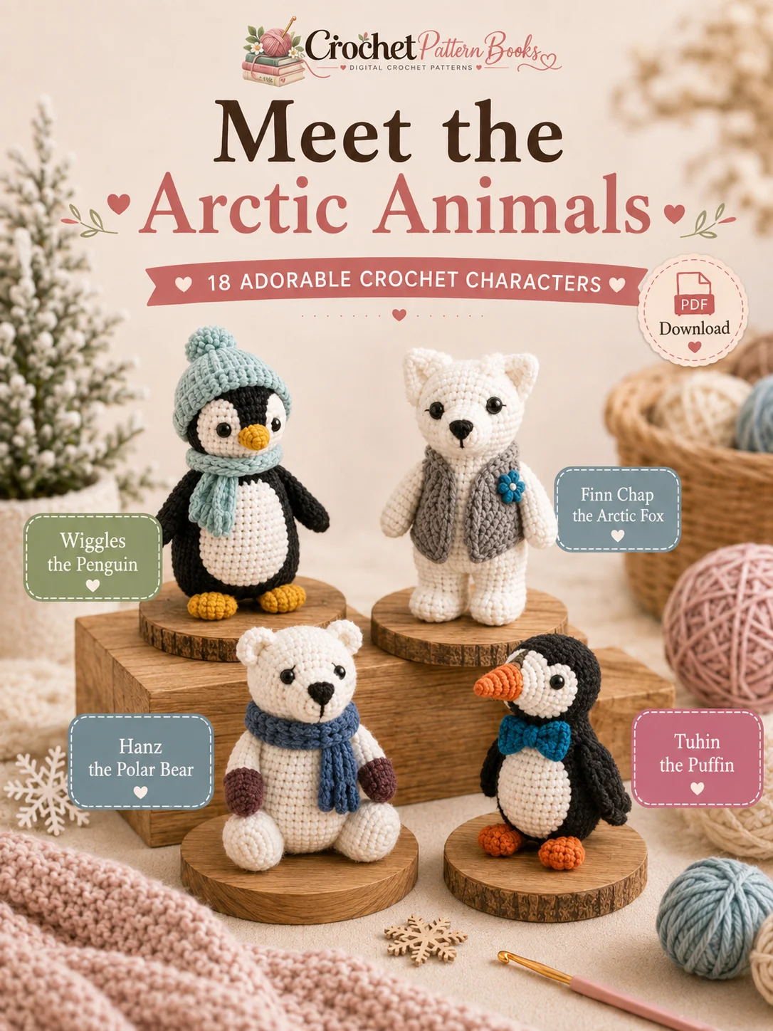 Arctic Amigurumi 18 Crochet Animal Patterns Step by Step PDF Ebook product image (3)