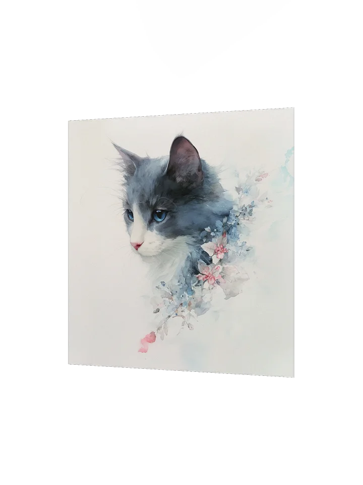 Powder Blue: Gray Cat Floral product image (7)