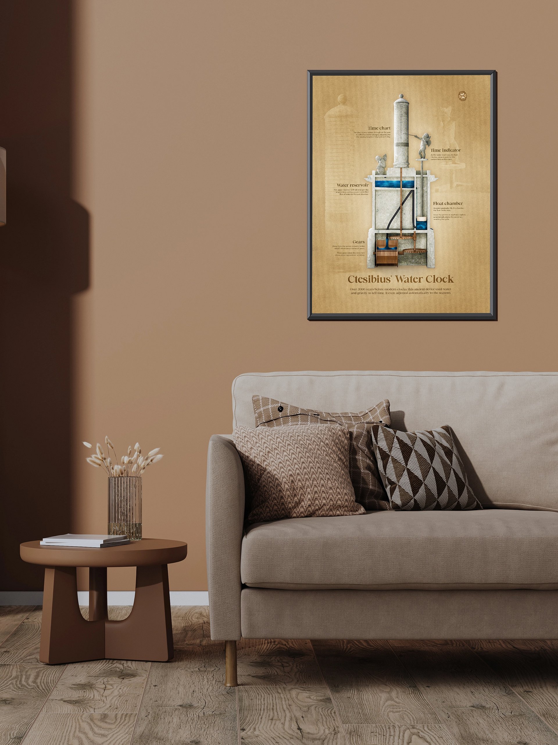The Ancient Water Clock (Framed Poster) product image (1)
