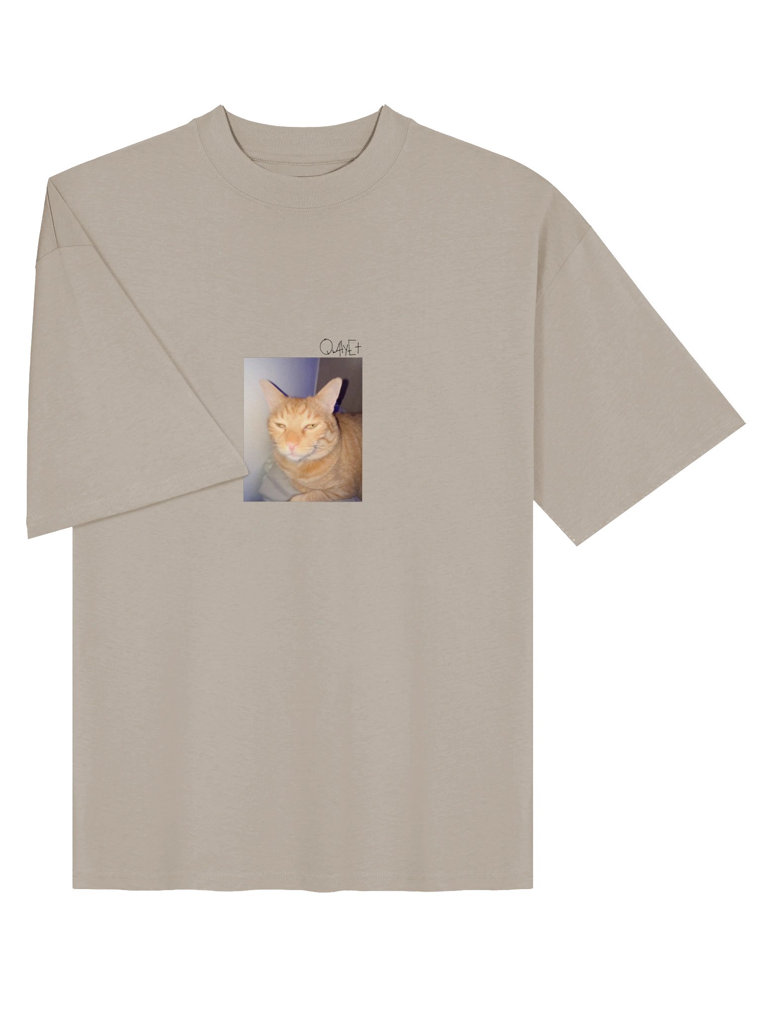 QWHYET LITTY KITTY Oversized Tee (BLACK LOGO) product image (3)
