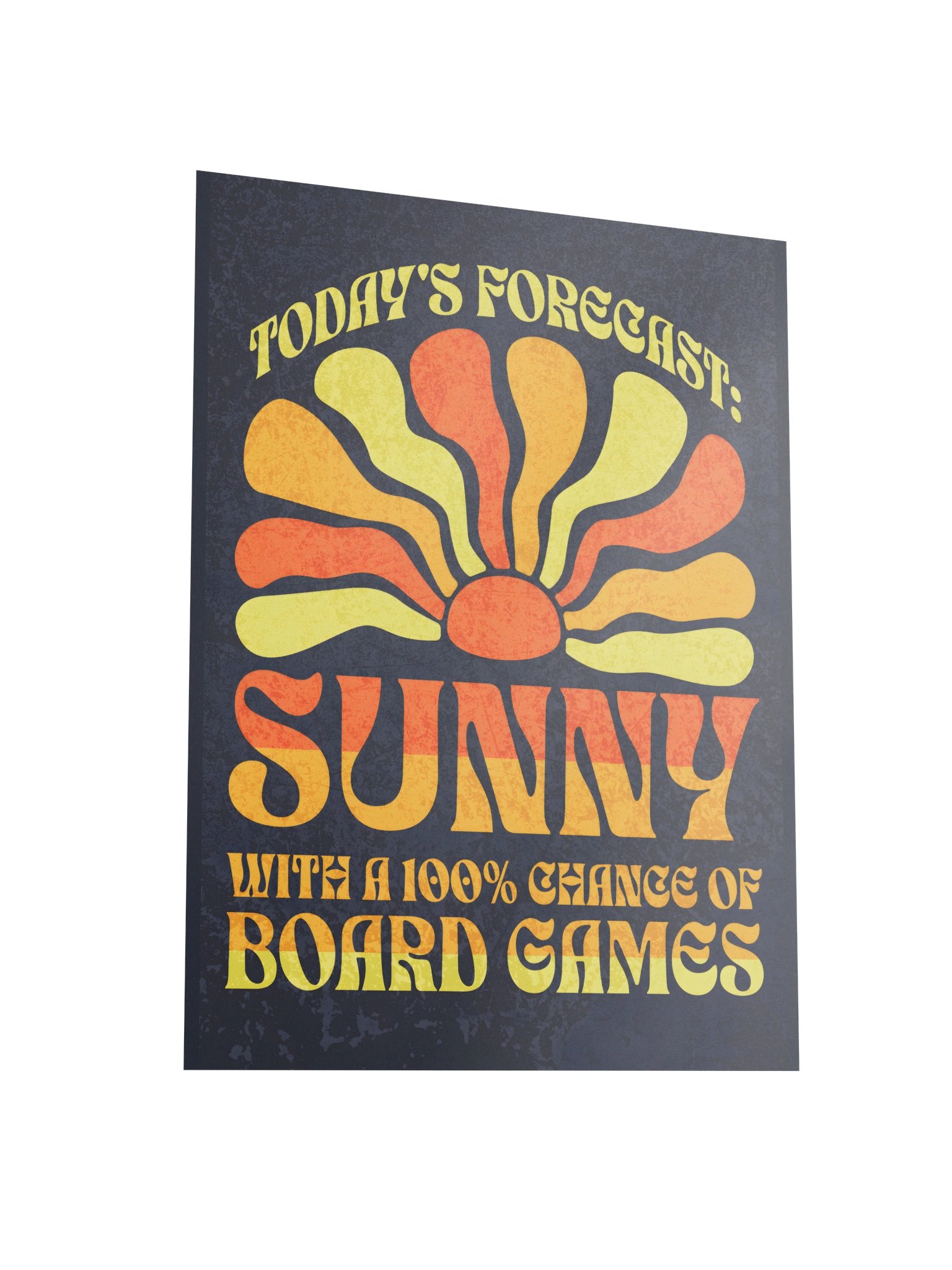 Retro Sunny Forecast Board Games Room Poster - UNFRAMED product image (3)