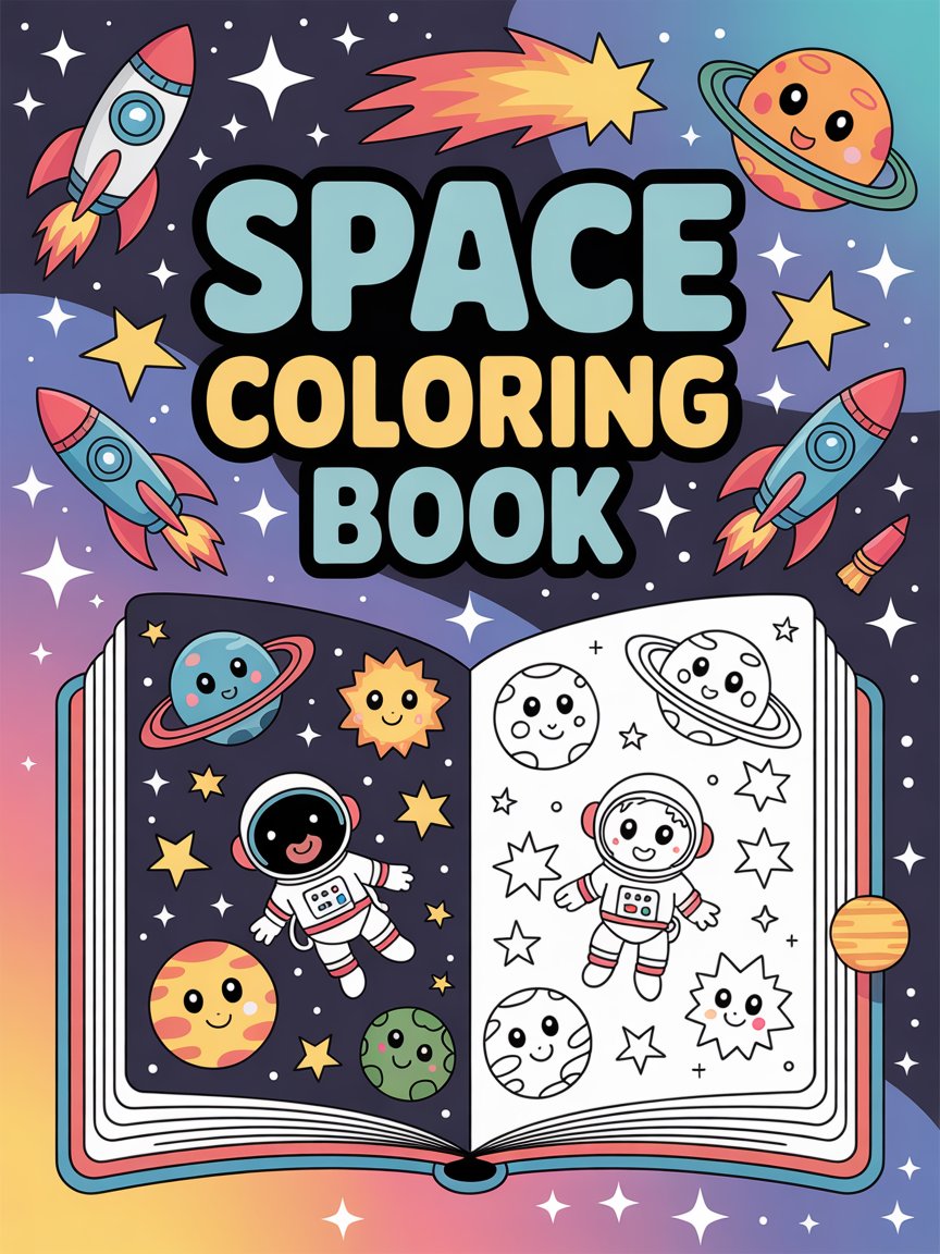 Space Coloring Book – Explore the Universe with Creativity! product image (1)