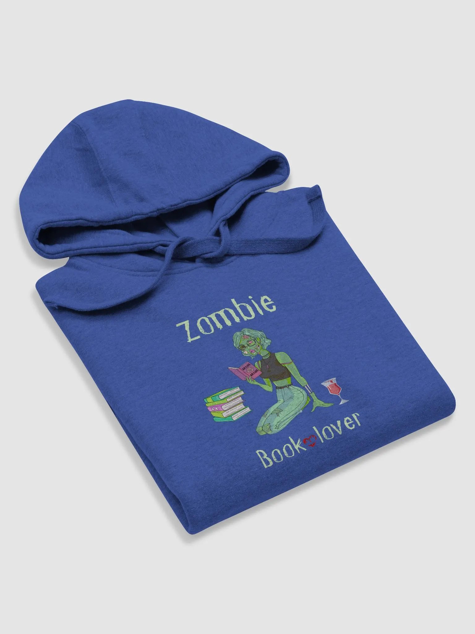 Zombie Book Lover - Royal Blue Unisex Hoodie product image (5)