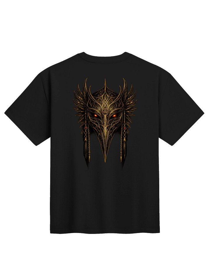 Raven Sovereign – Gothic Raven Mask Oversized Graphic T-Shirt | Dark Japanese Streetwear product image (2)