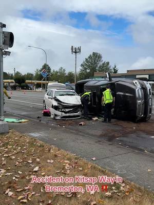 Happened this morning around 11:20am PT when multiple units were dispatched to the scene. #bremerton #washington #carcrash #accident 
