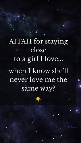 I keep calling it friendship, but part of me is still hoping she’ll choose me. Read the full story in the first comment, then...