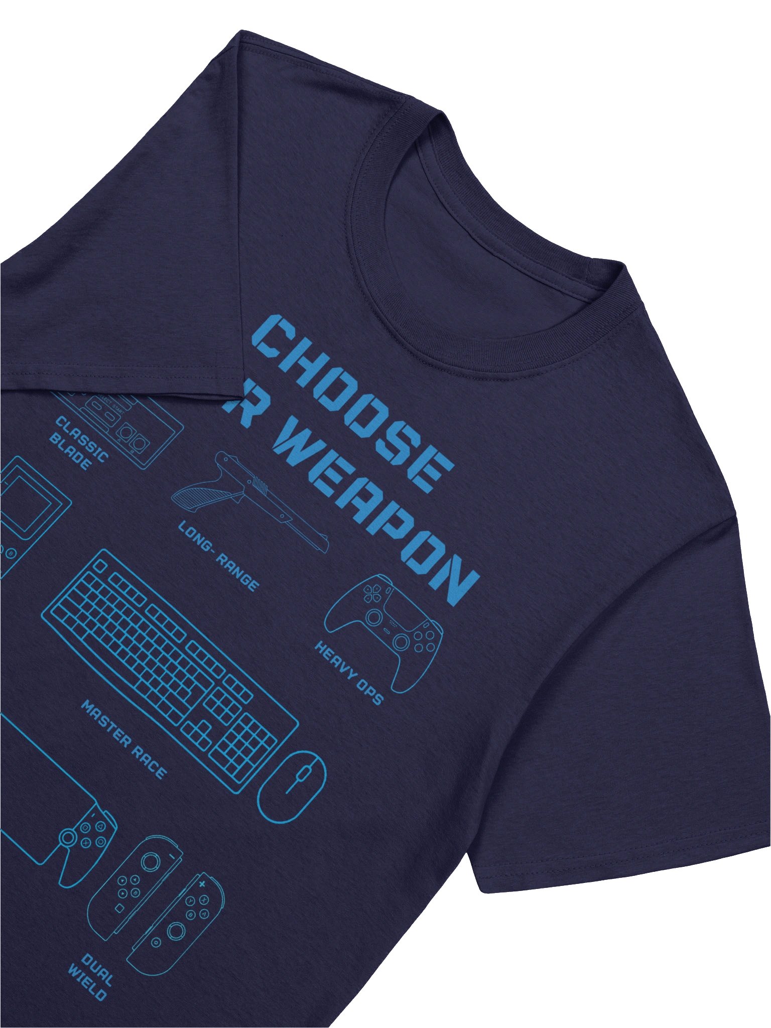 Choose Your Weapon Gaming T-Shirt | Retro Gamer Blueprint Tee product image (34)