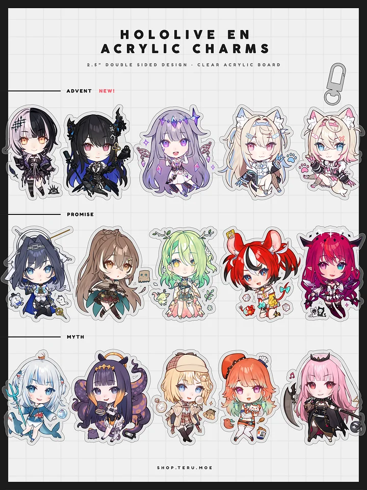 Hololive EN Acrylic Charms product image (1)