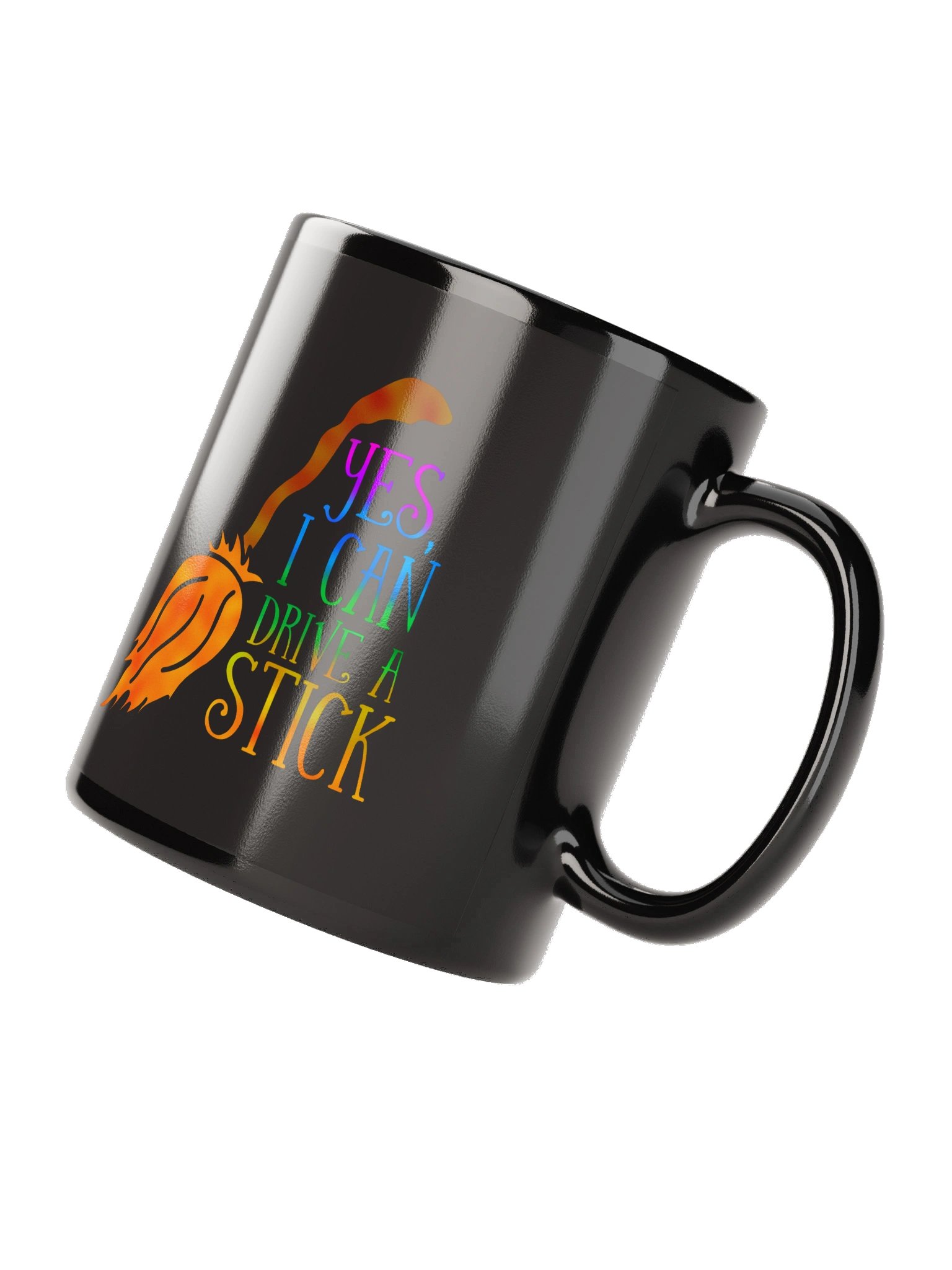 Yes, I Can Drive a Stick Black Mug product image (4)