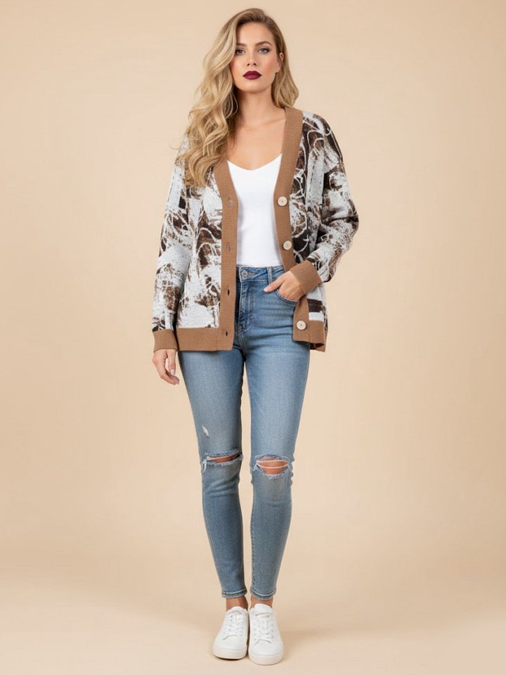 Monochrome Knitted Cardigan product image (1)