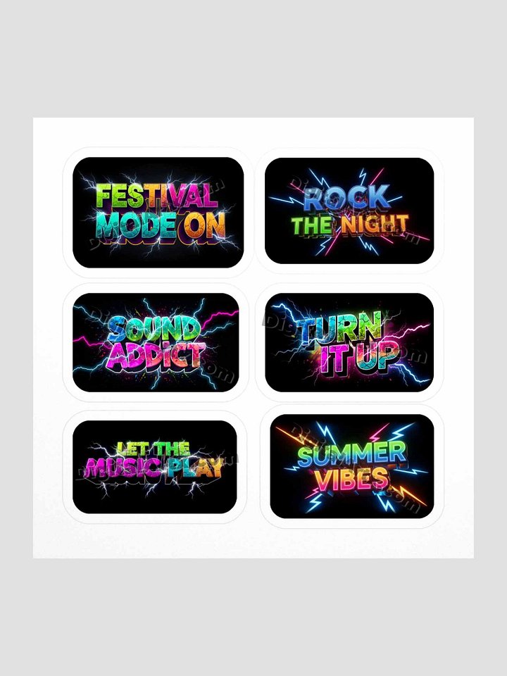 Festival Mode Neon Black Sticker Set product image (1)