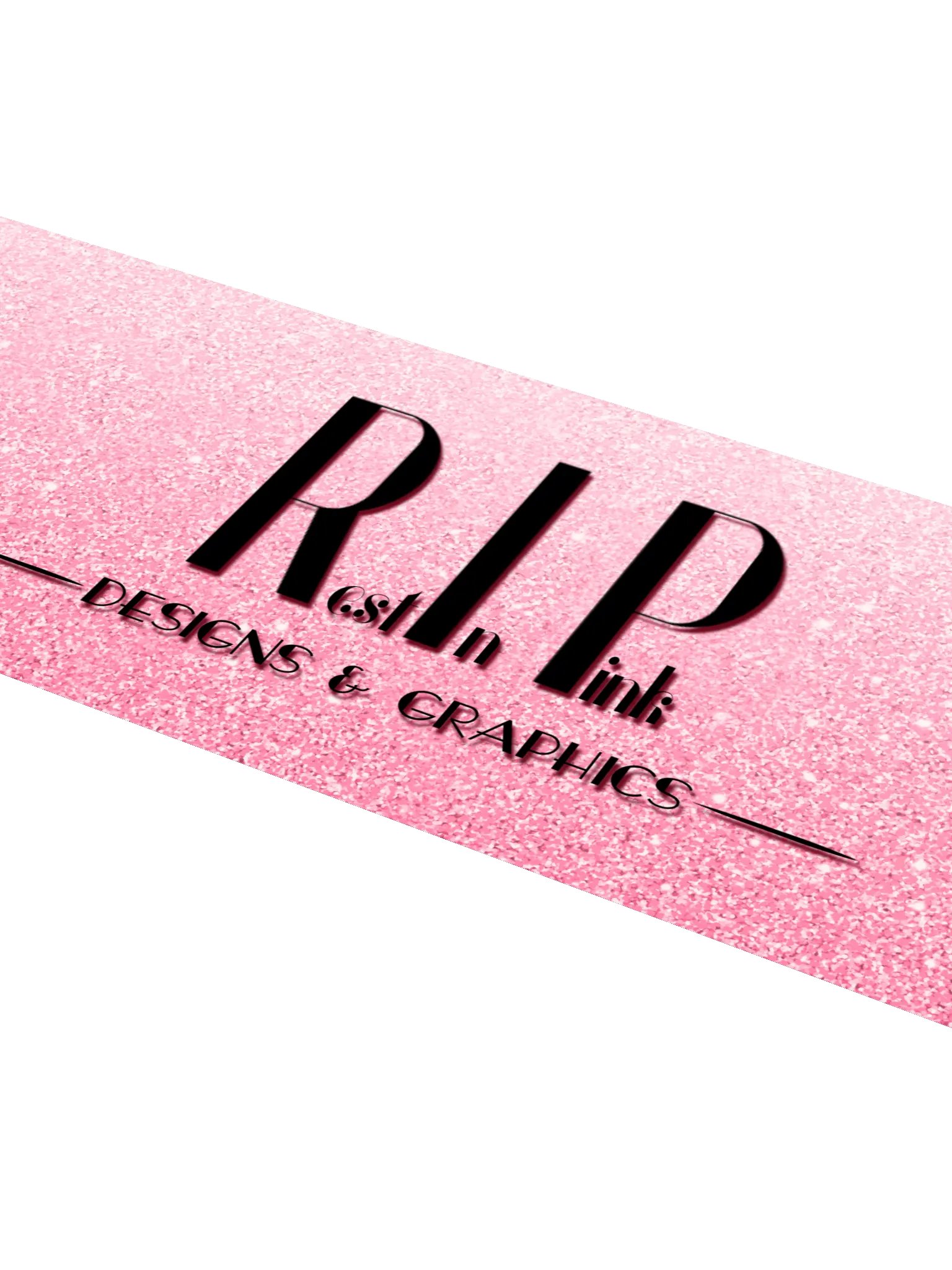 RIP Minimalist Light Glitter Logo Bumper Sticker product image (4)