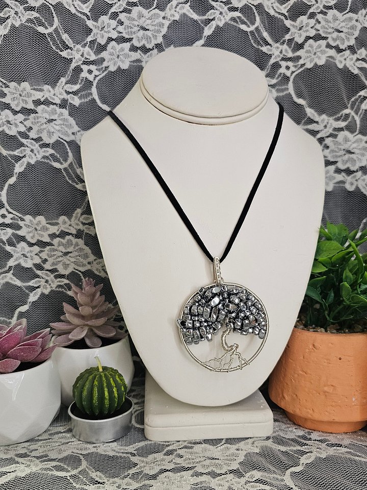 Silver and Gold Hematite Tree of Life product image (1)