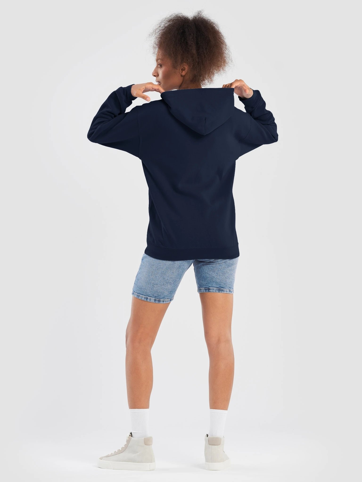 Plain Color Navy Blazer Zip Hoodie product image (4)