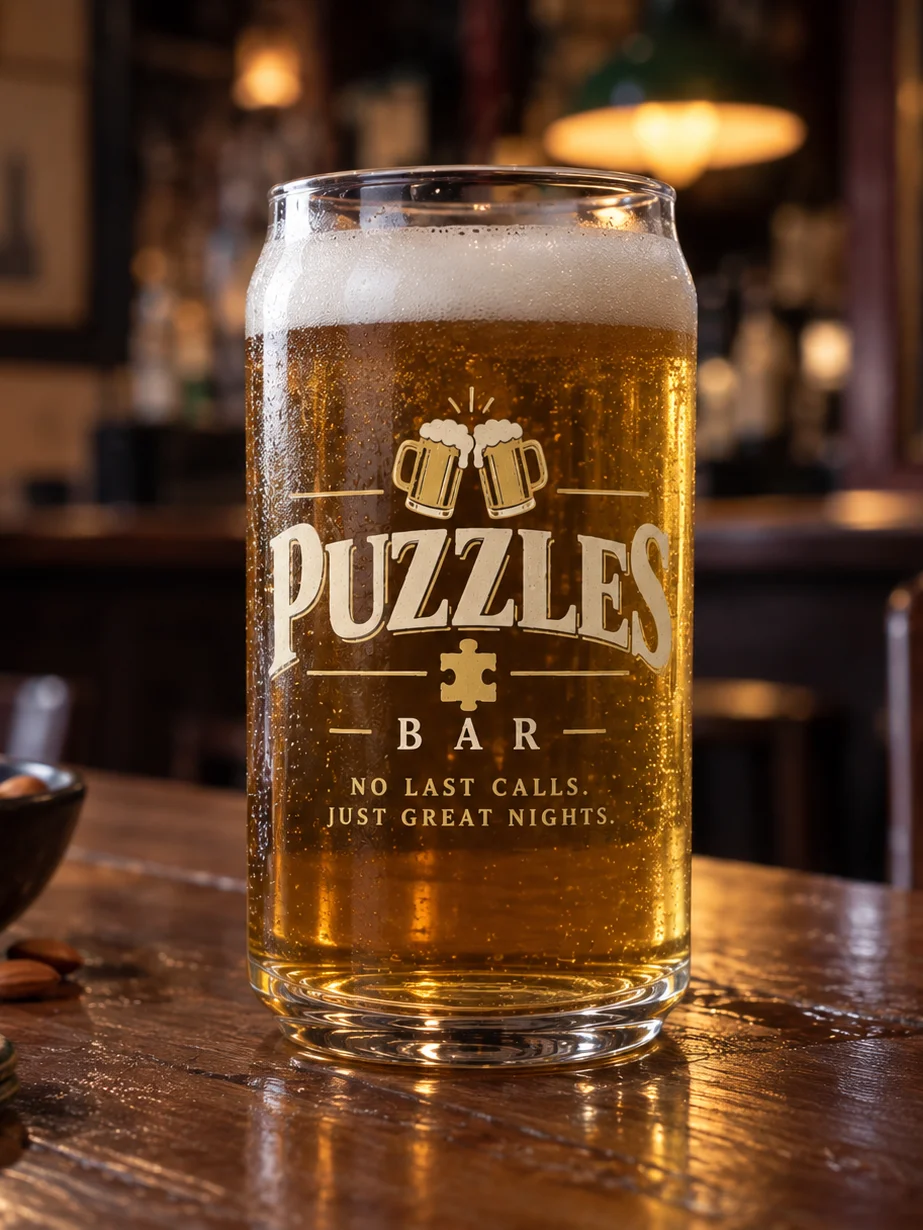 Puzzles Bar Beer Glass product image (1)