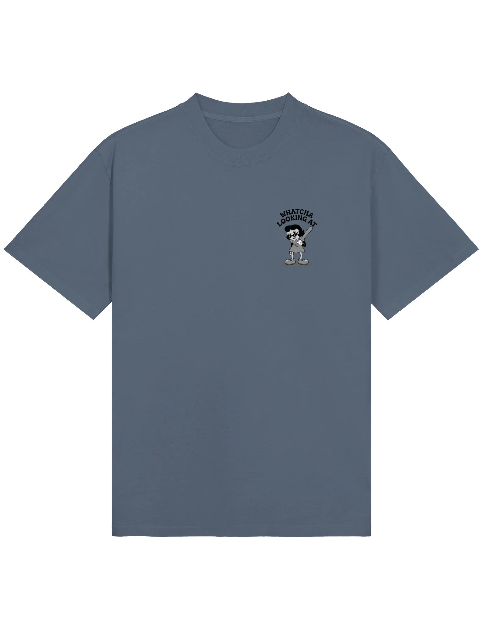 Unisex Faded Cartoon Girl Streetwear Tee | Jen-ne.B Rubber Hoes Graphic Shirt product image (3)