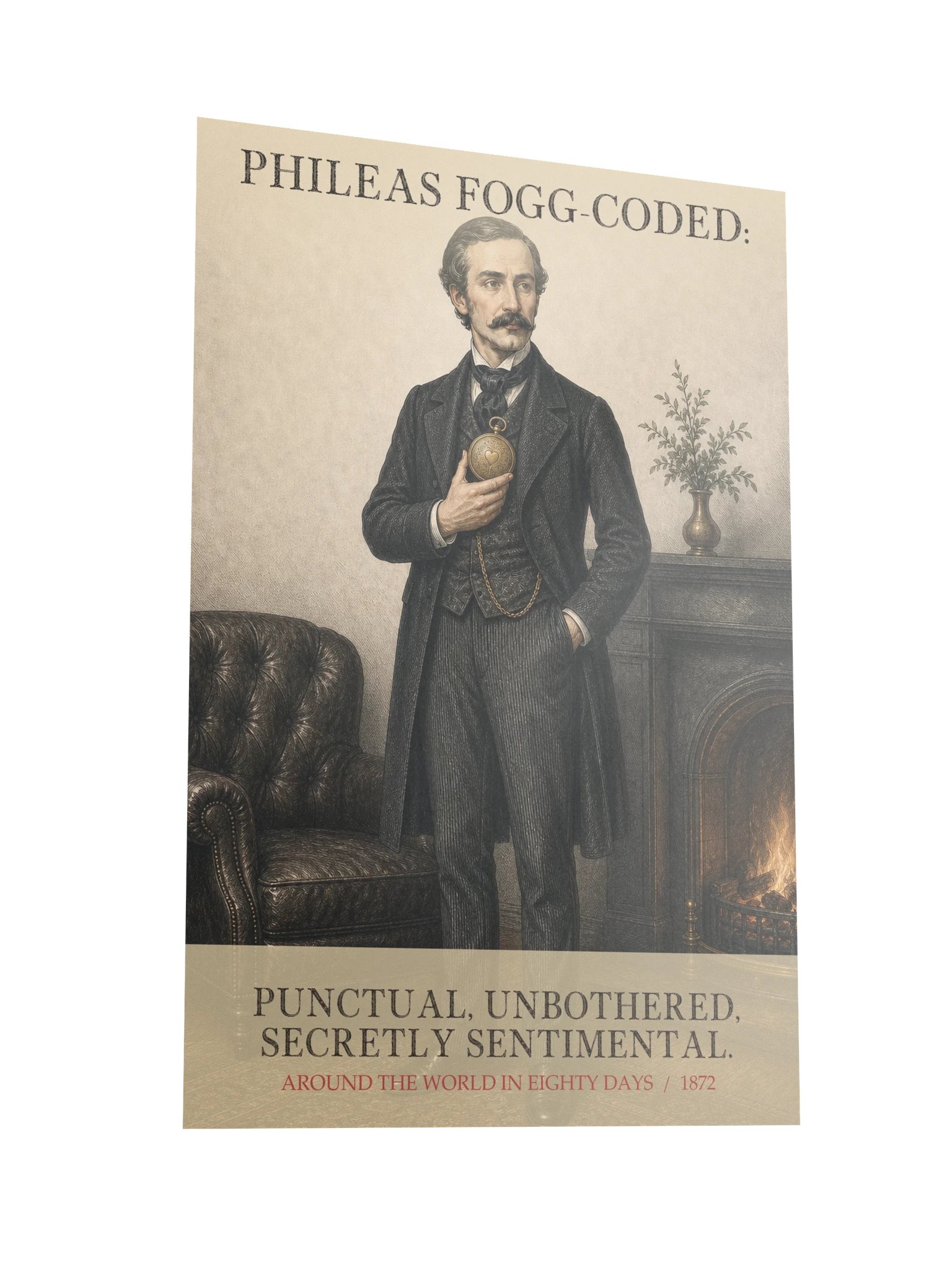 Phileas Fogg Coded Punctual Unbothered Secretly Sentimental -- Around the World in Eighty Days Art Print product image (10)