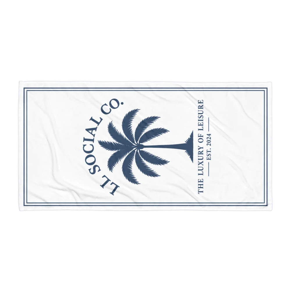 LL Social Co. Luxury of Leisure Beach Towel - Navy product image (1)