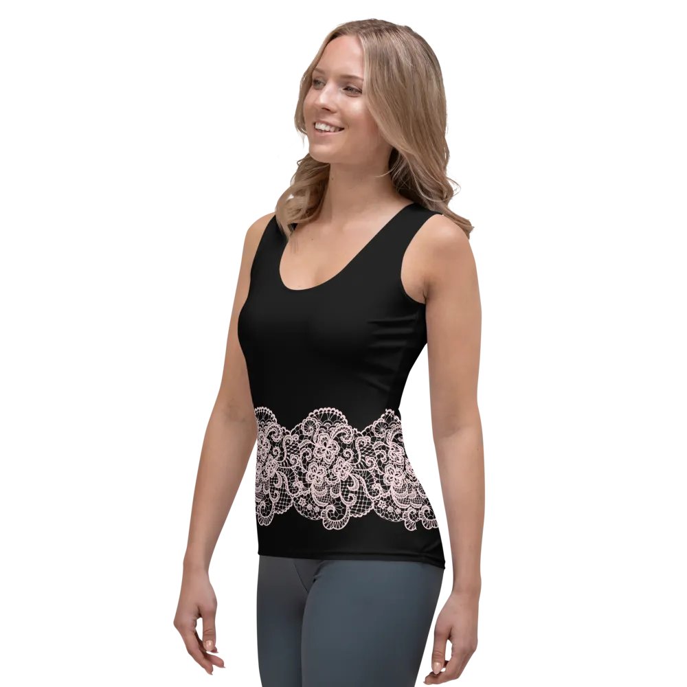 Lace Pink Premium Sleeveless T-Shirt product image (5)