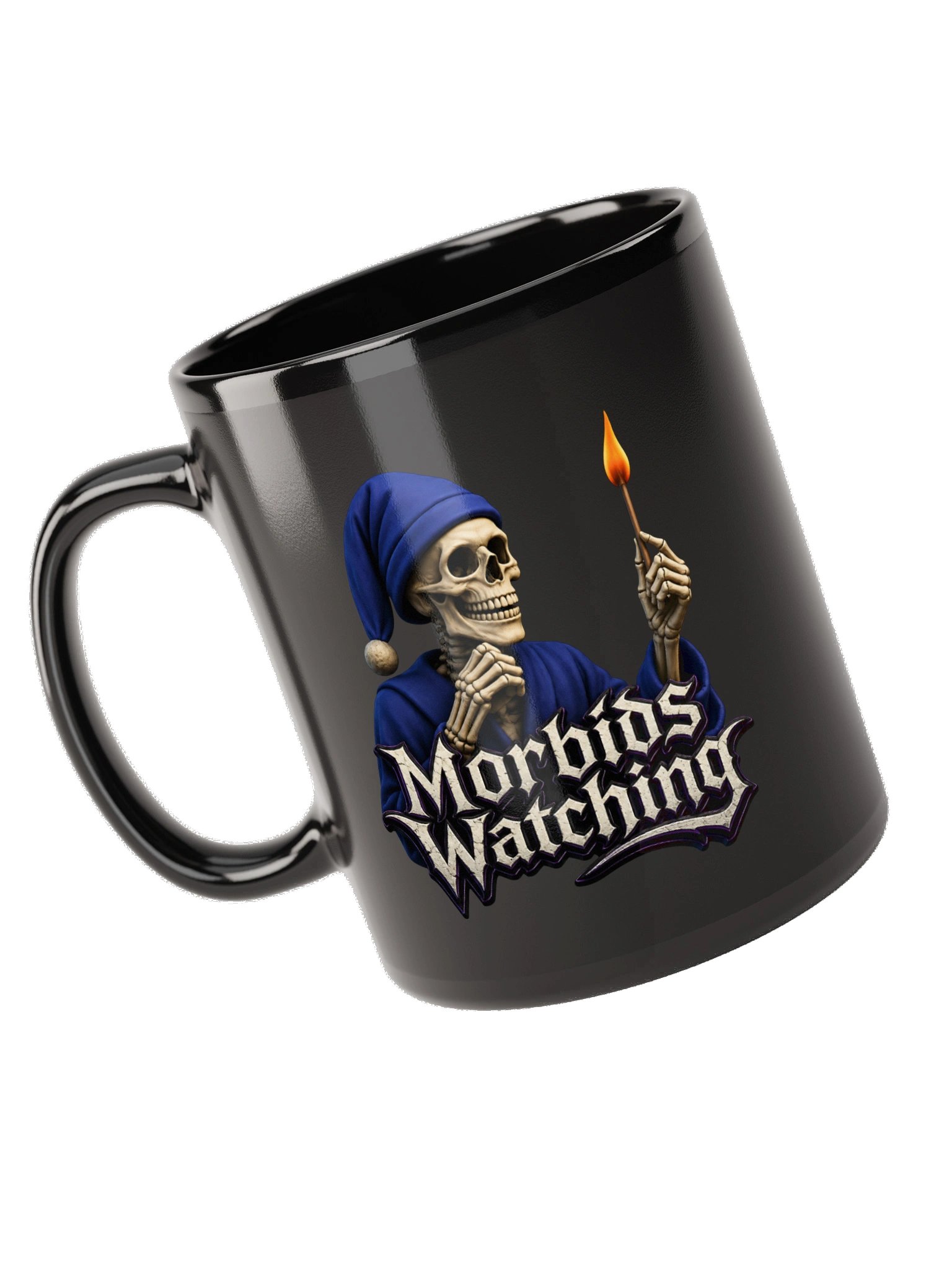 ''We're All A Little Bit Morbid'' Black Glossy Mug product image (5)
