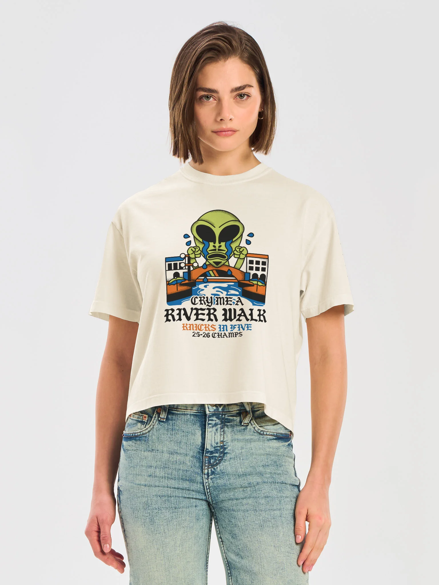 Cry Me A River Knicks Champs Boxy Tee product image (5)