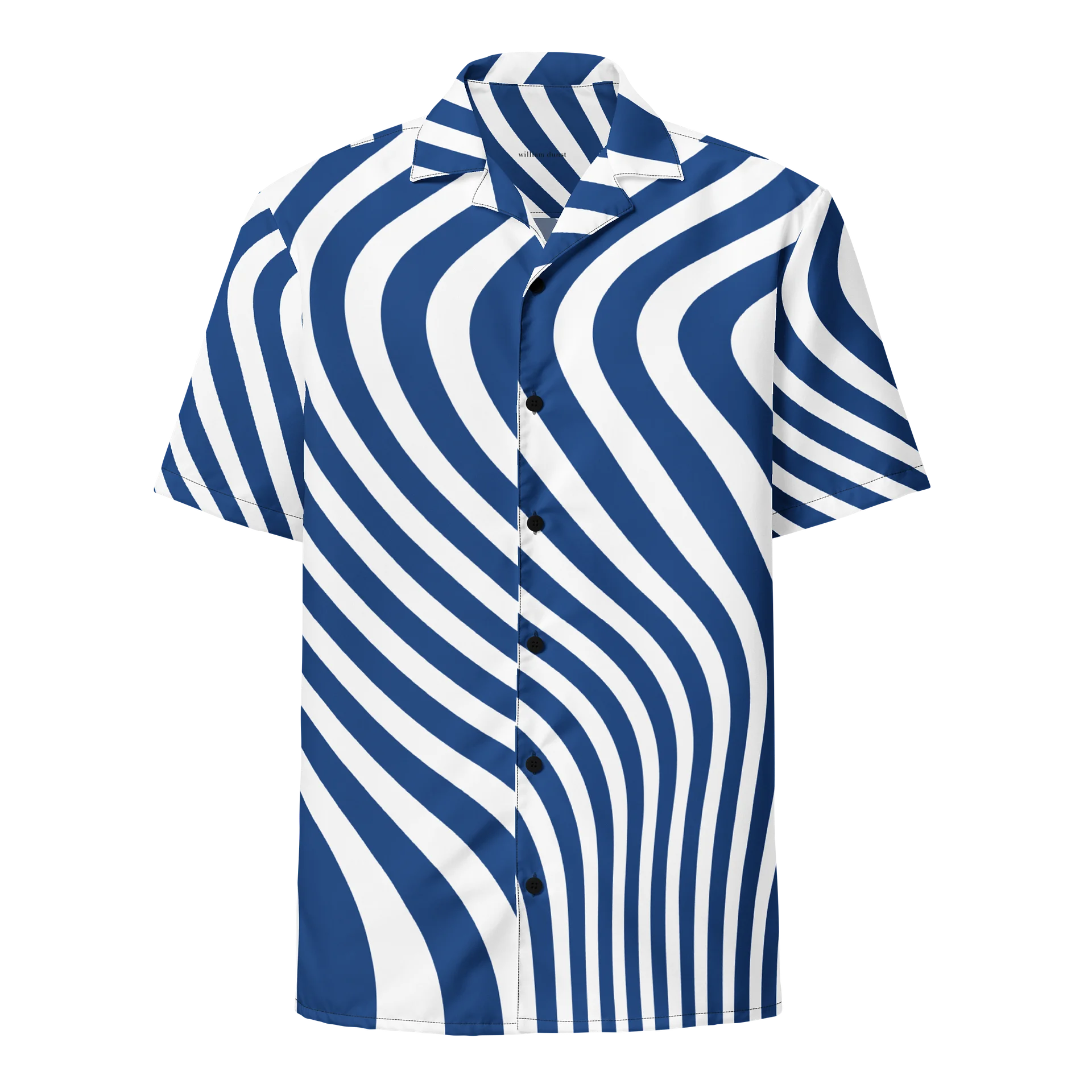 Wavy Blue Ripple Hawaiian Shirt product image (1)
