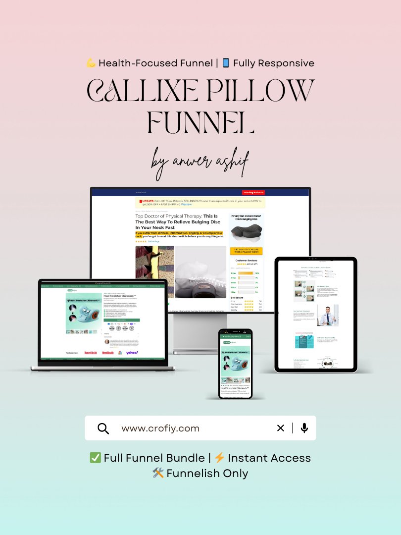 Orthopedic Pillow Funnelish Templates product image (1)