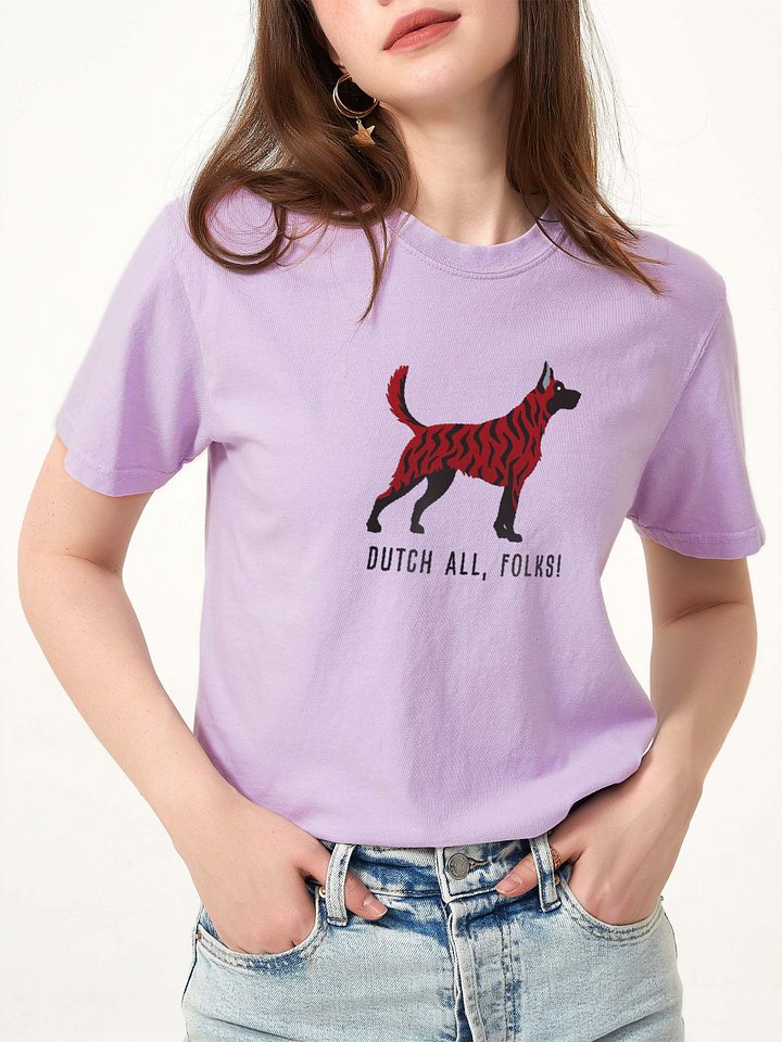 Dutch All, Folks! T-Shirt(Embroidered) of a Dutch Shepherd(Red Brindle) product image (2)