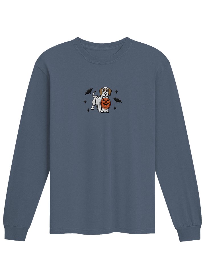 Halloween Dachshund(Pied, Brown) Embroidered Long-sleeved T-Shirt product image (4)