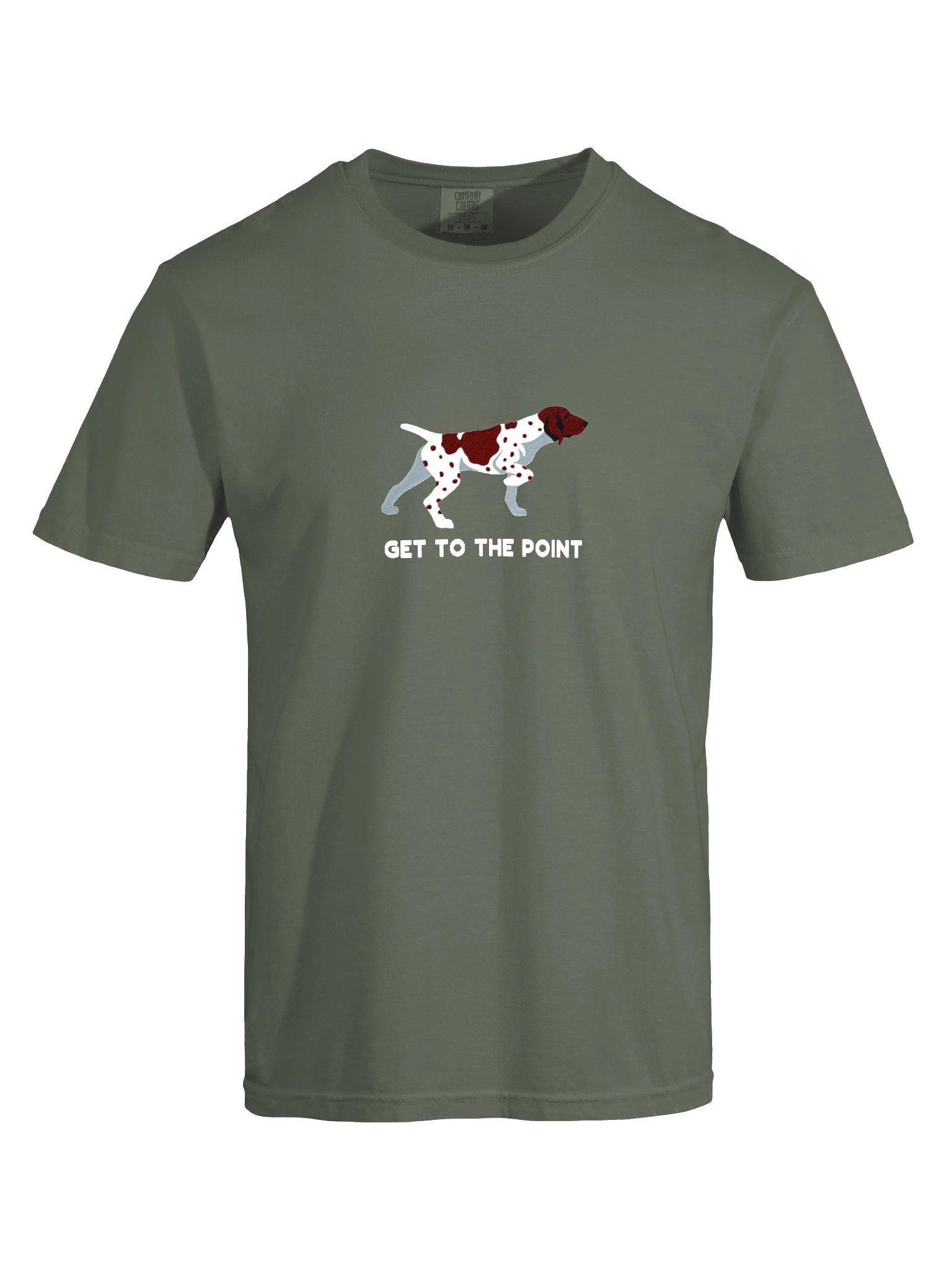 Get to the Point T-Shirt(Embroidered) of a Bracco Italiano(Liver) product image (10)