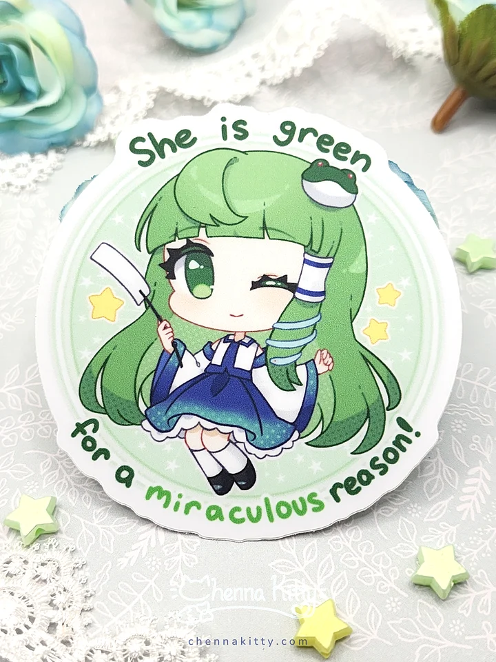 Sanae Kochiya 3 inch Vinyl Sticker product image (1)