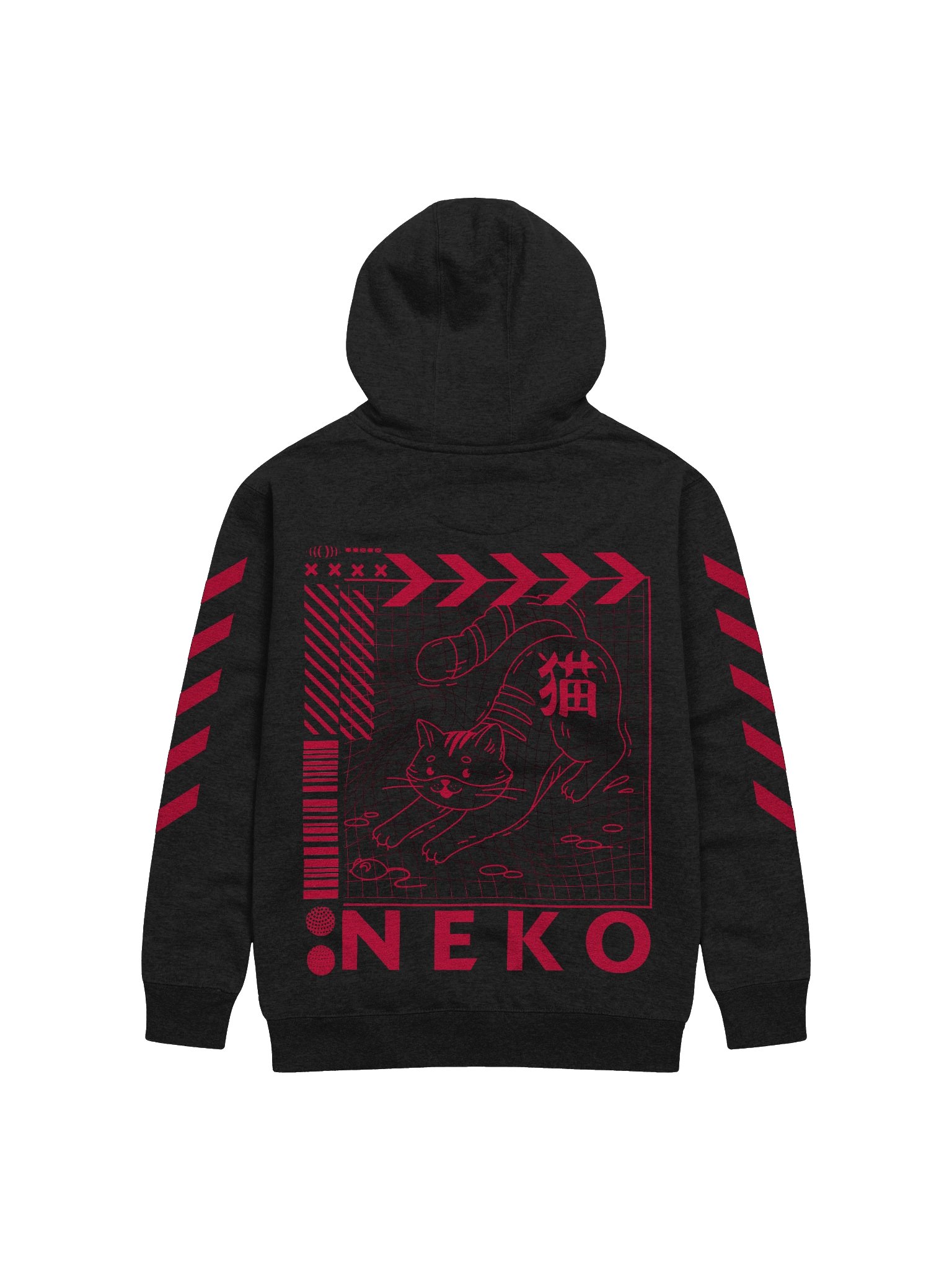 Neko Red and Black Hoodie product image (2)