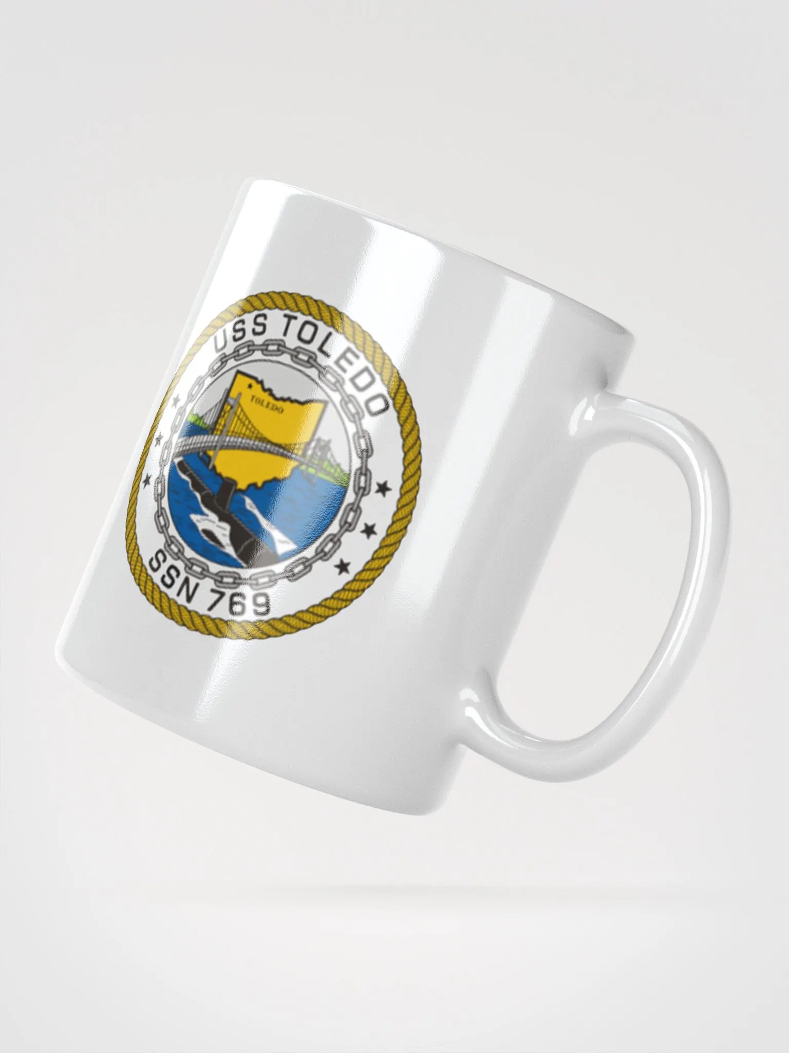 USS Toledo SSN 769 White Coffee Cup product image (2)