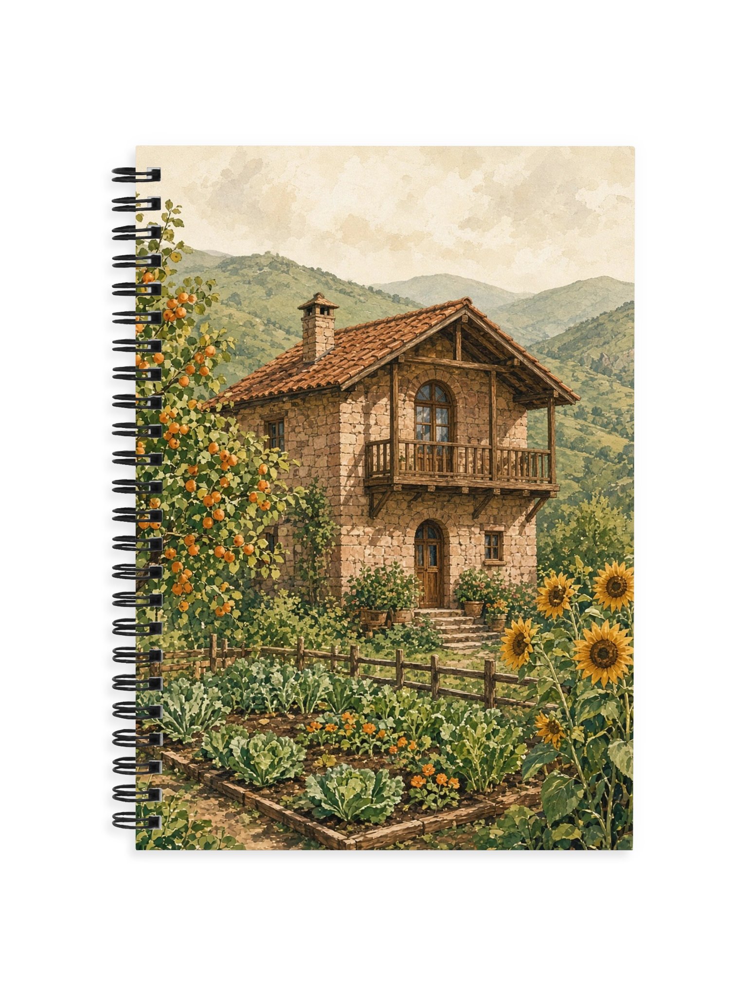 Stone Cottage Garden Spiral Notebook product image (1)
