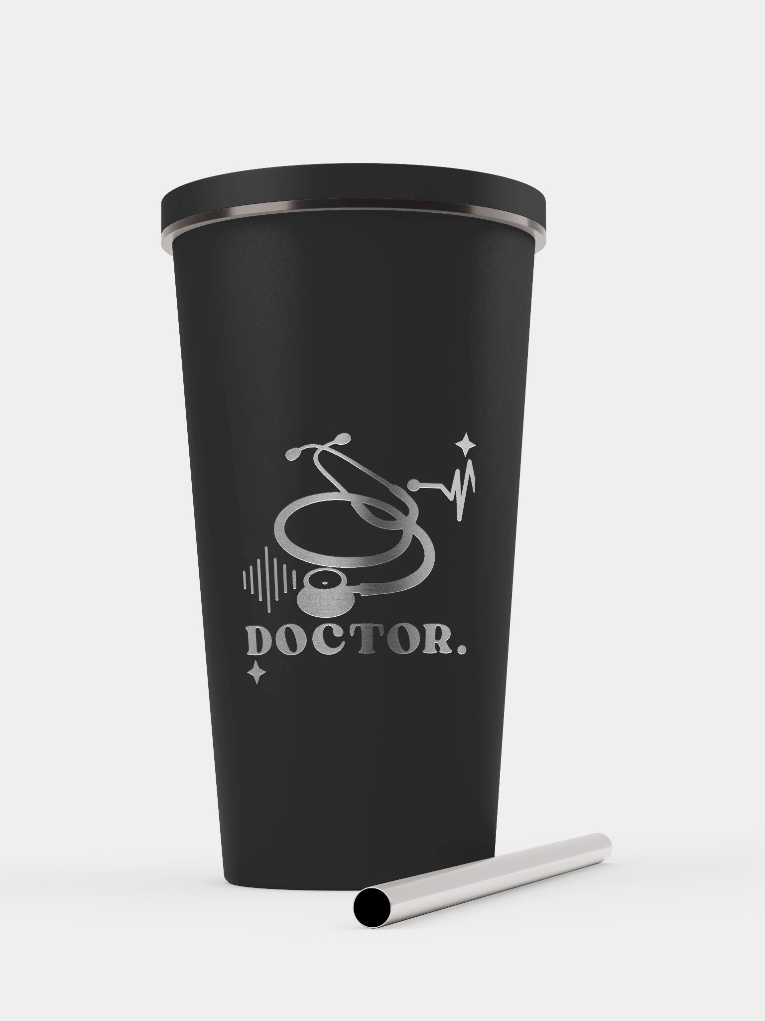 Stylish Doctor Insulated Tumbler with Straw product image (5)