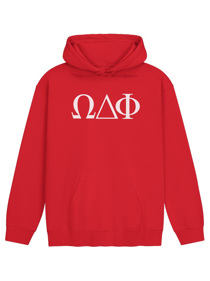 Omega Delta Phi Greek Letters Red Hoodie product image (1)