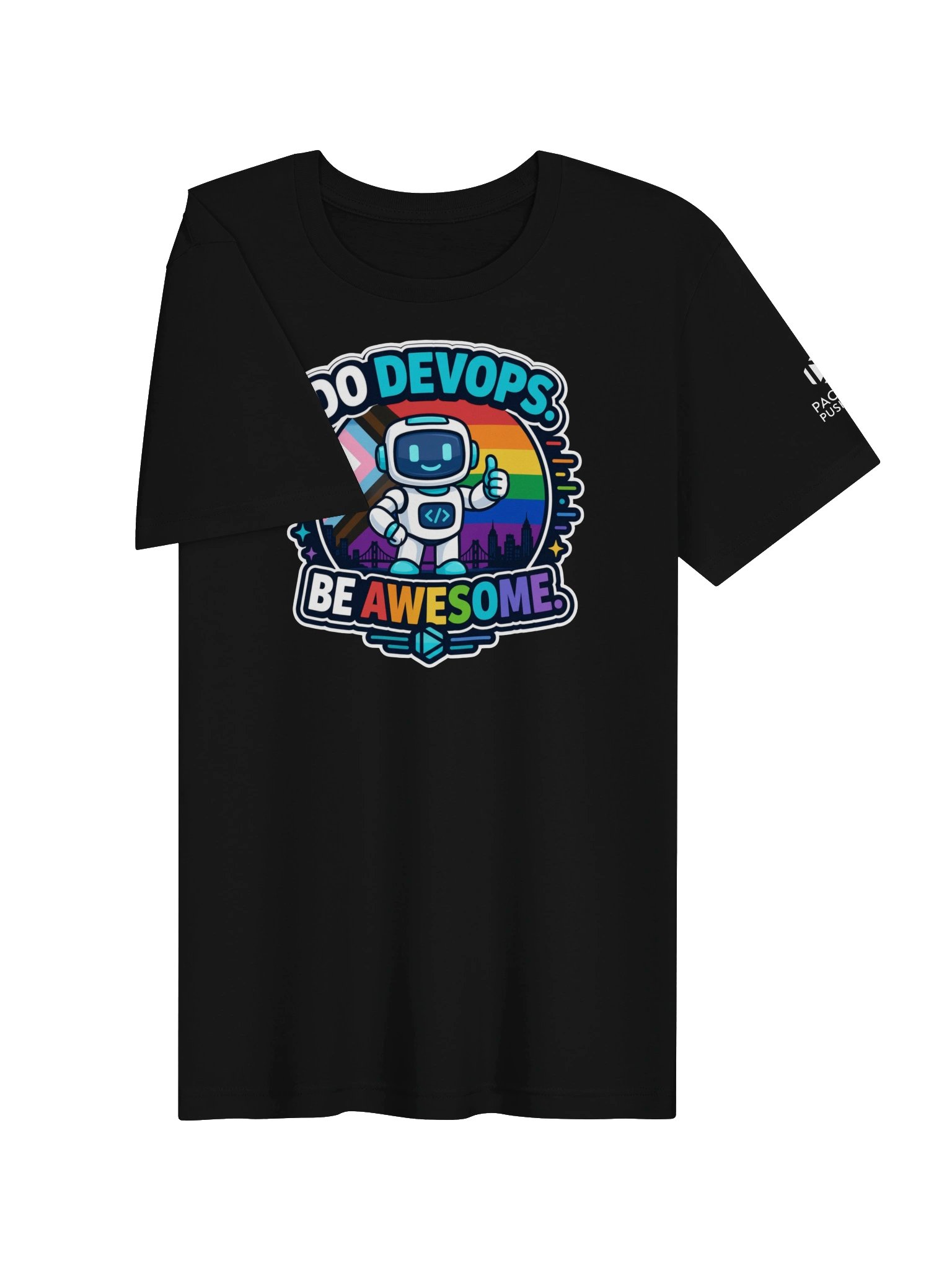 Do DevOps. Be Awesome. Pride Robot Tee product image (15)