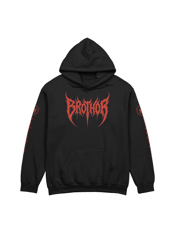 BROTHOR Hoodie (Death Metal Font - Red) product image (1)