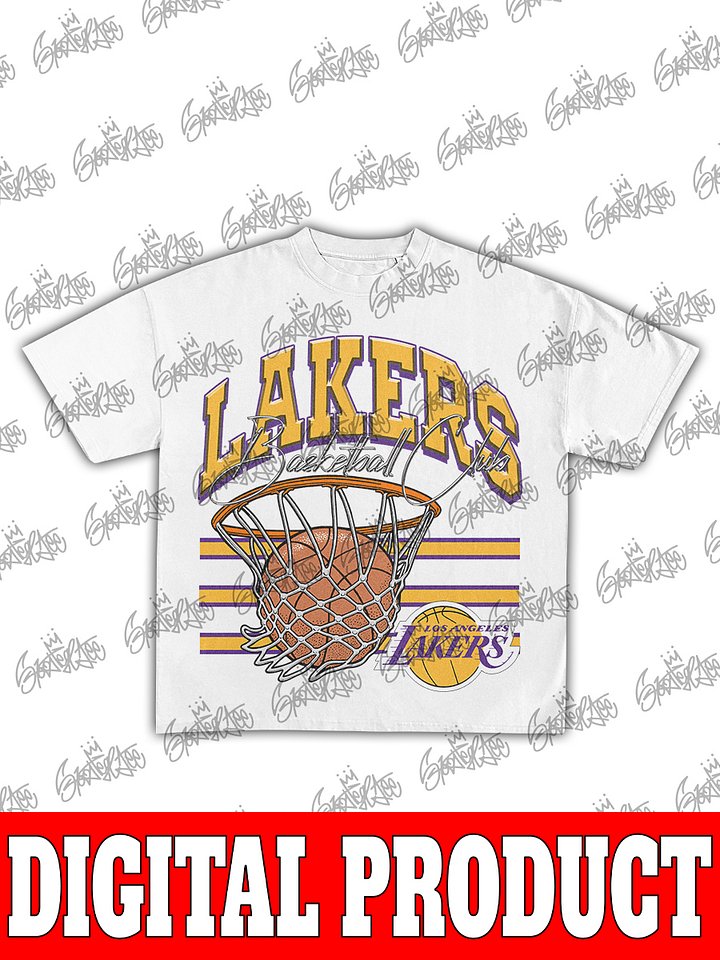 Los Angeles Lakers 90s Bootleg Net & Hoop Graphic product image (2)