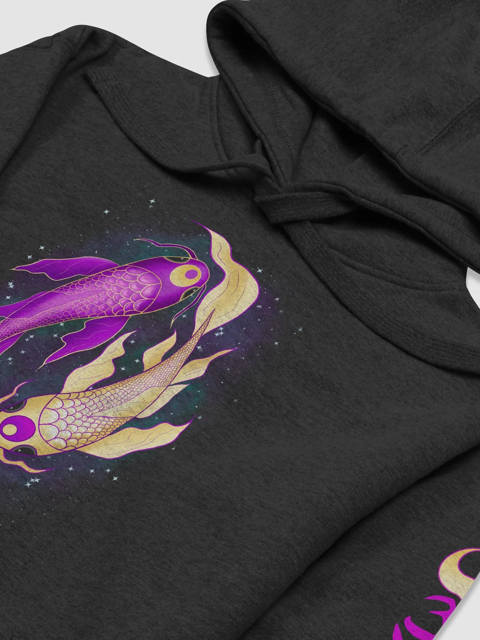 Moonie Koi Hoodie Sweatshirt w/ print on sleeve product image (3)
