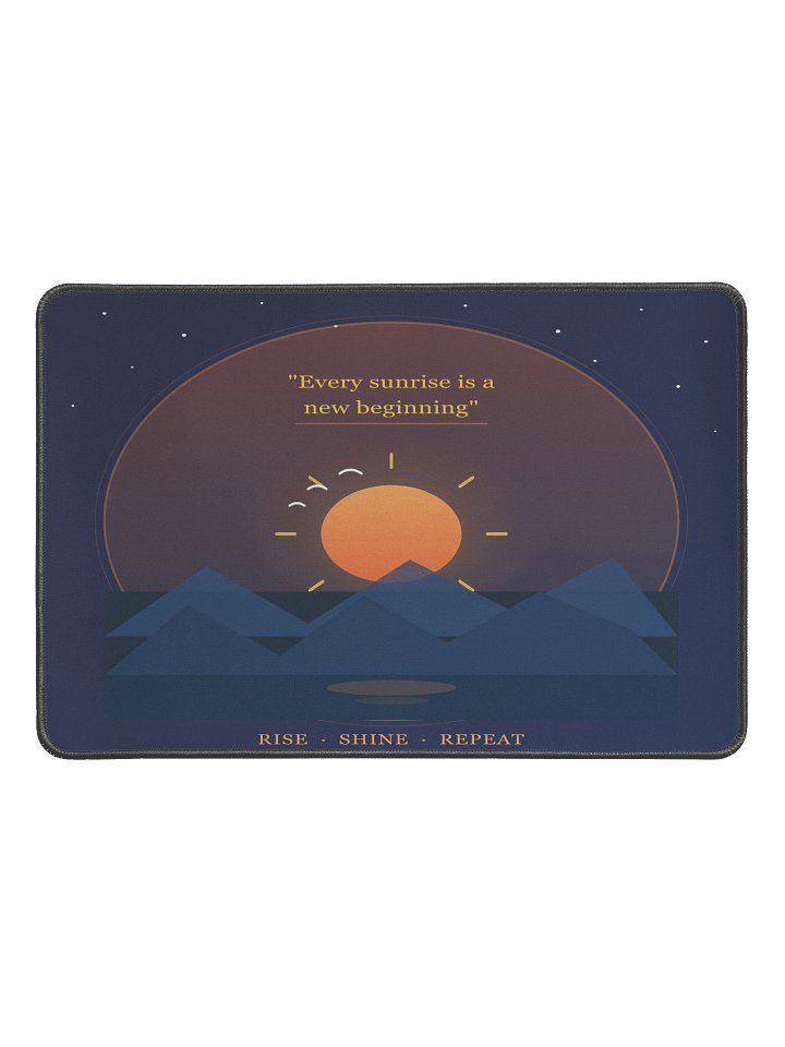 Sunrise Inspirational Desk Mat 12x18 – New Beginning Design product image (1)