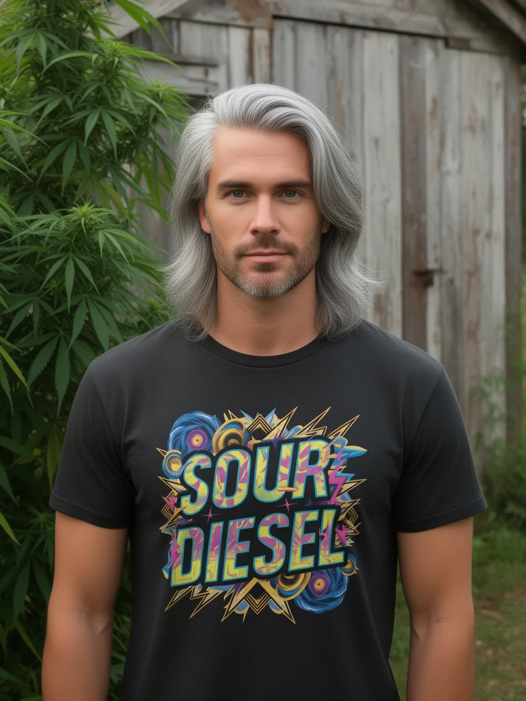 Sour Diesel Cannabis Strain Graphic - Unisex T-shirt product image (5)