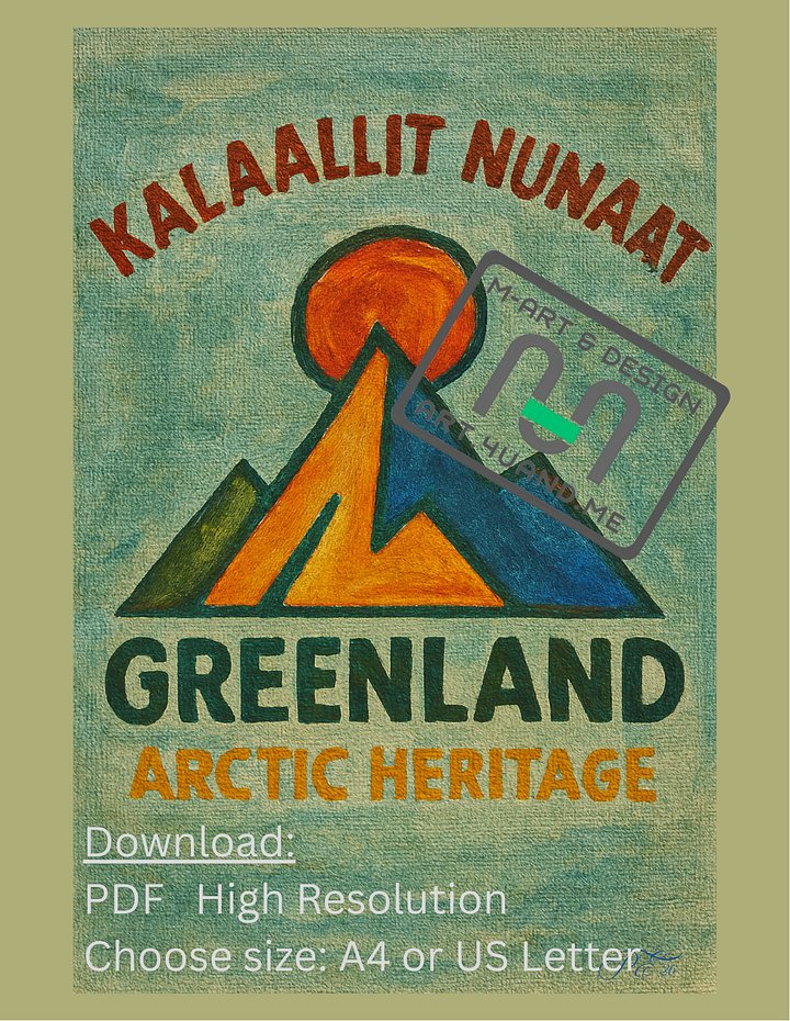 Kalaallit Nunaat – Greenland Arctic Heritage Poster (PDF Download) Size US Letter product image (1)