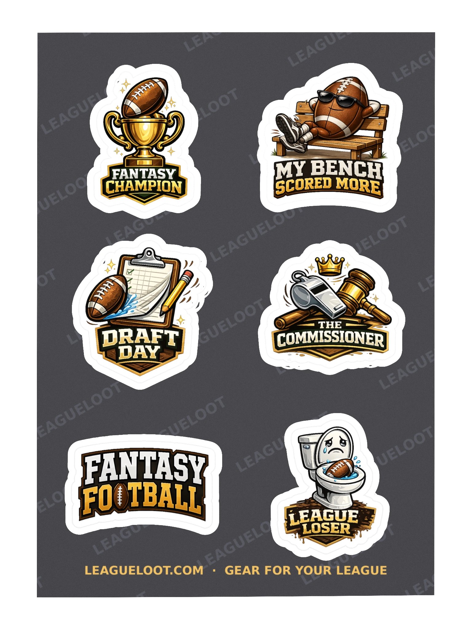 Fantasy Football Sticker Sheet product image (3)