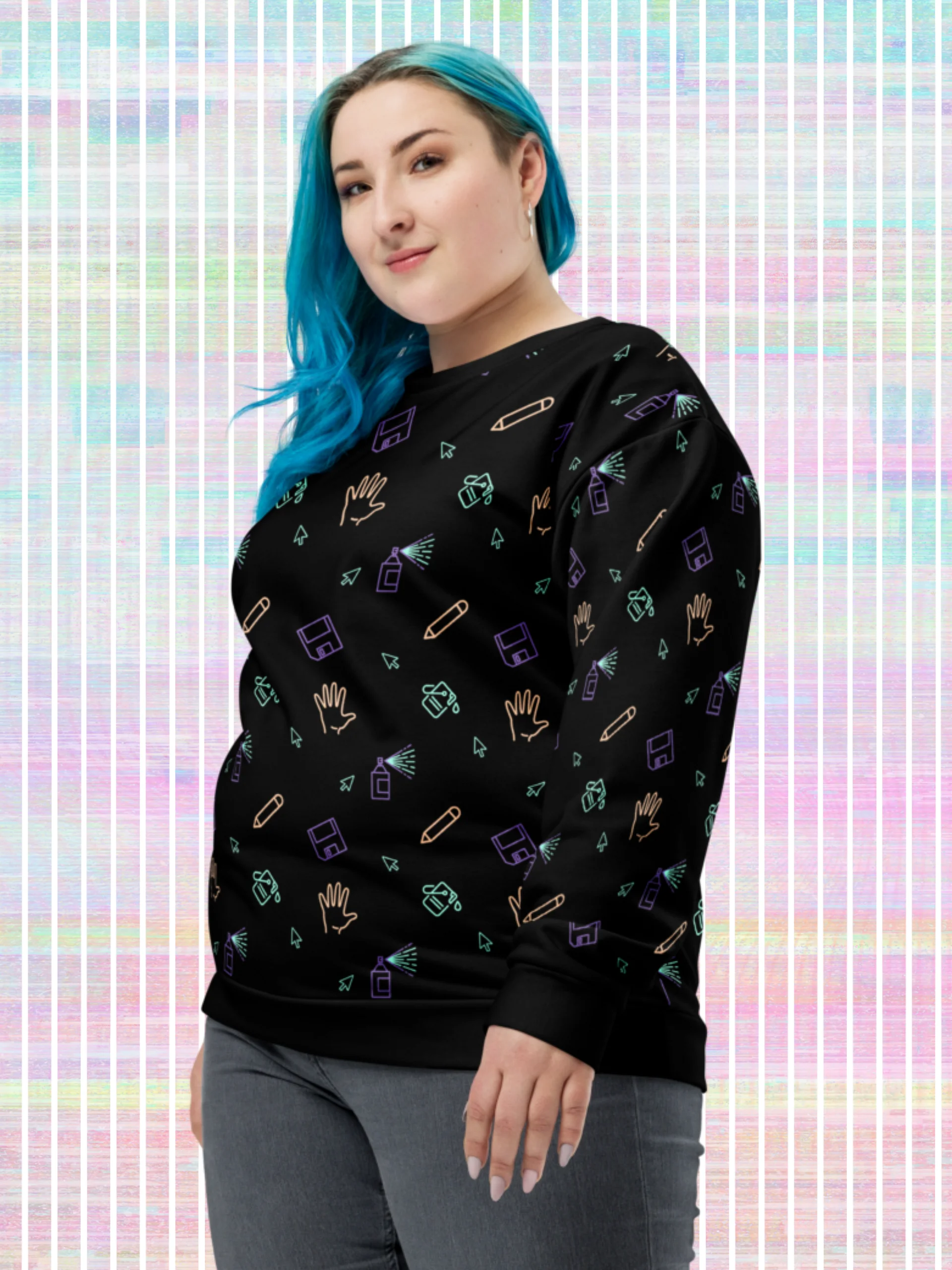 Computer lab pattern sweatshirt product image (1)