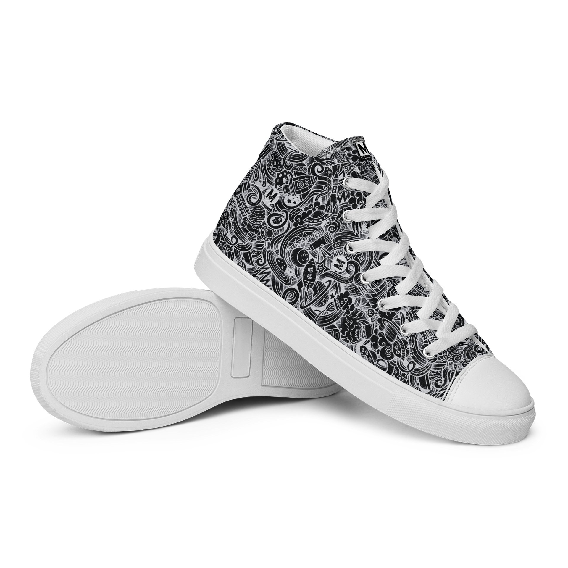 Dark Space Scribble - Women's High Tops | #MadeByMELO product image (10)