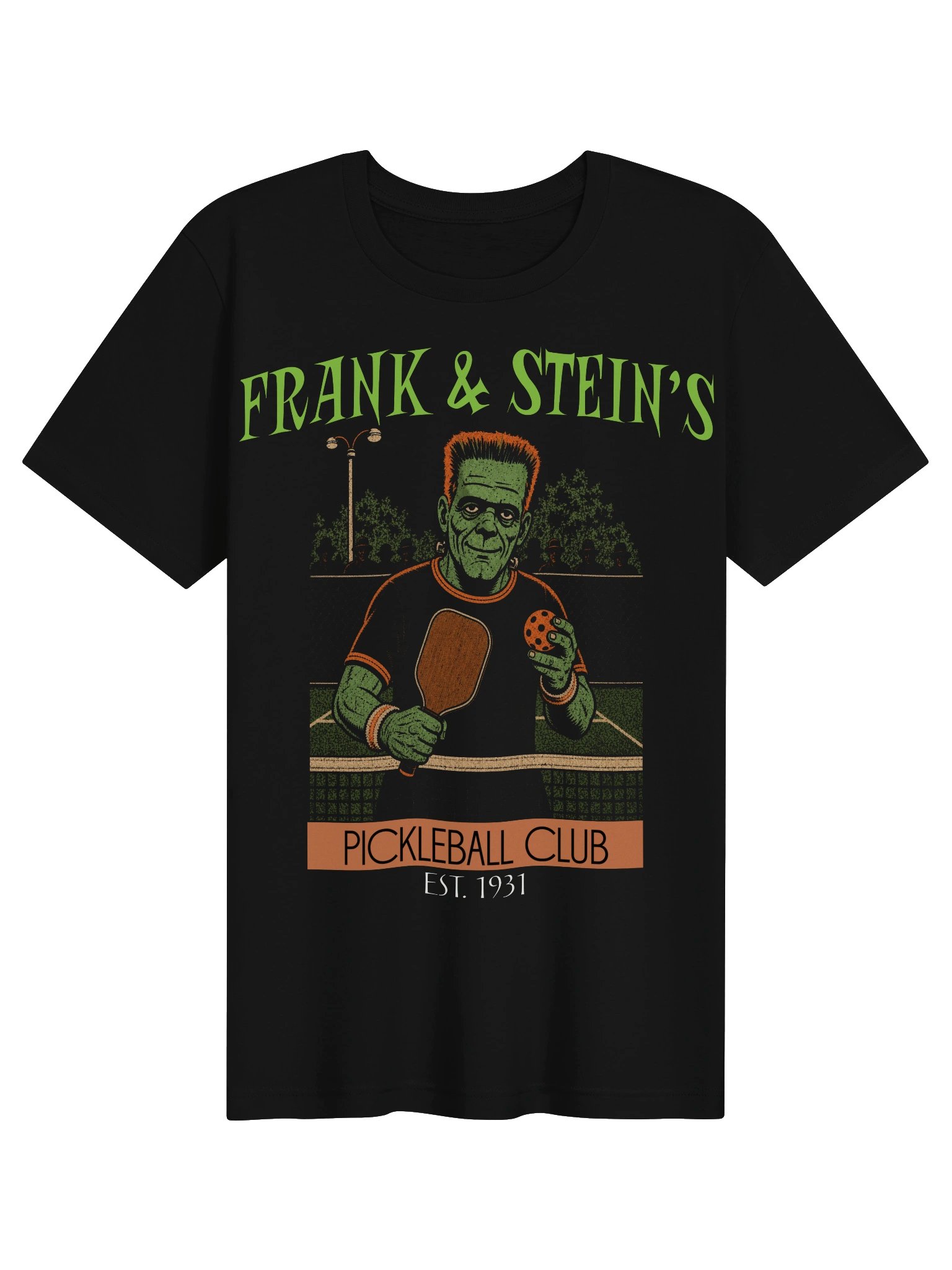 Frank and Stein Pickleball Tee Halloween Gift for Men and Women product image (2)